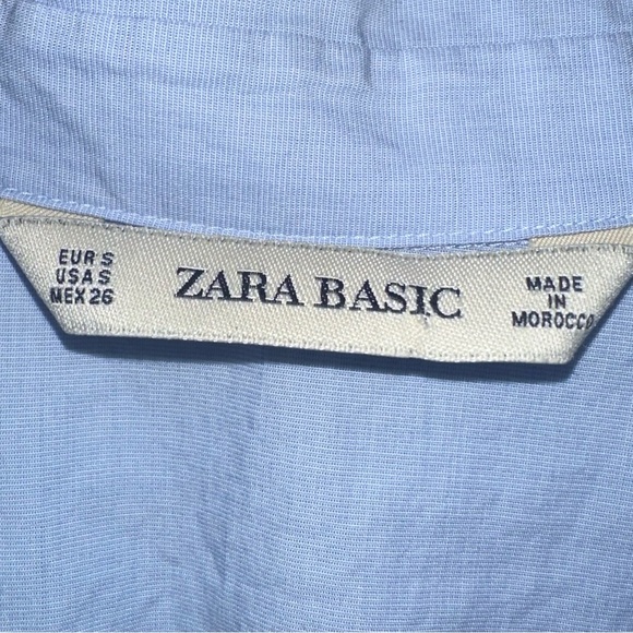 Zara blue button up red ribbons - Picture 5 of 5